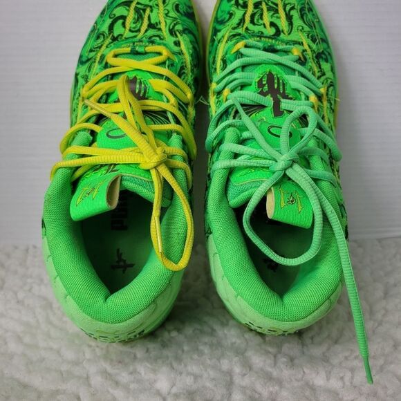 PUMA LAMELO MB.03 La France Mens Size 12 Green/Yellow 379233-01 basketball Shoes - Picture 10 of 12